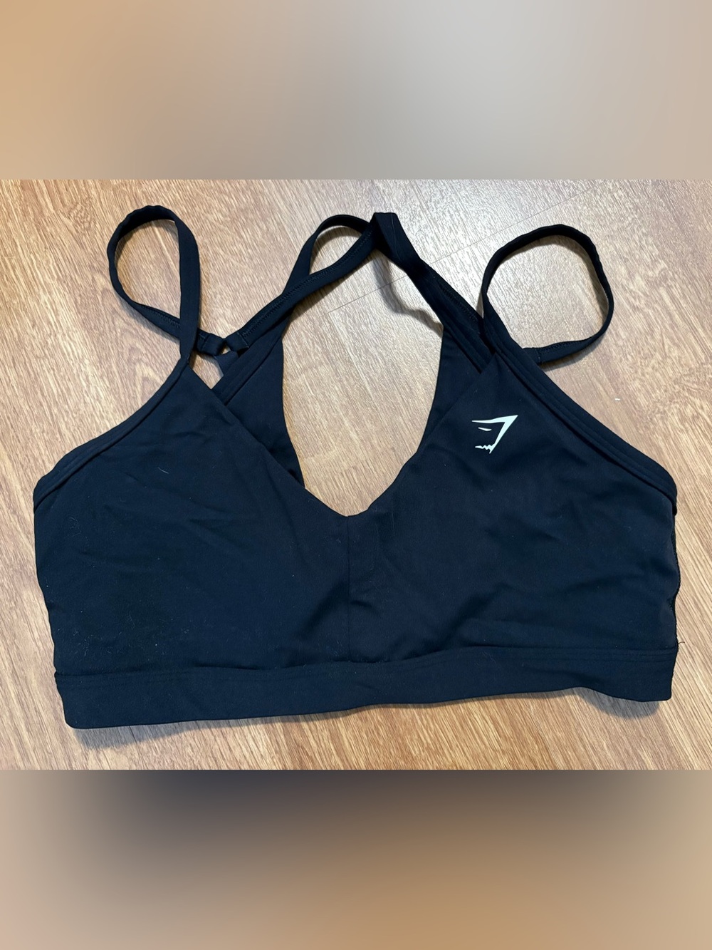 Gymshark Black Strappy V-Back Sports Bra